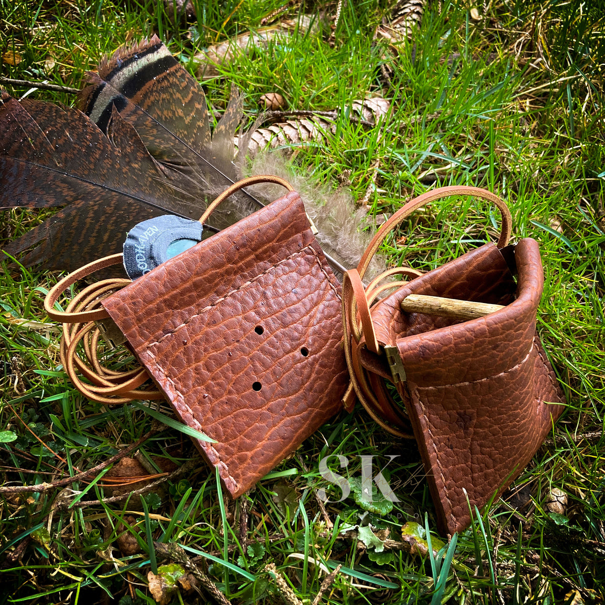 TURKEY MOUTH CALL POUCHES SEGRID KNIGHT LEATHER STUDIO