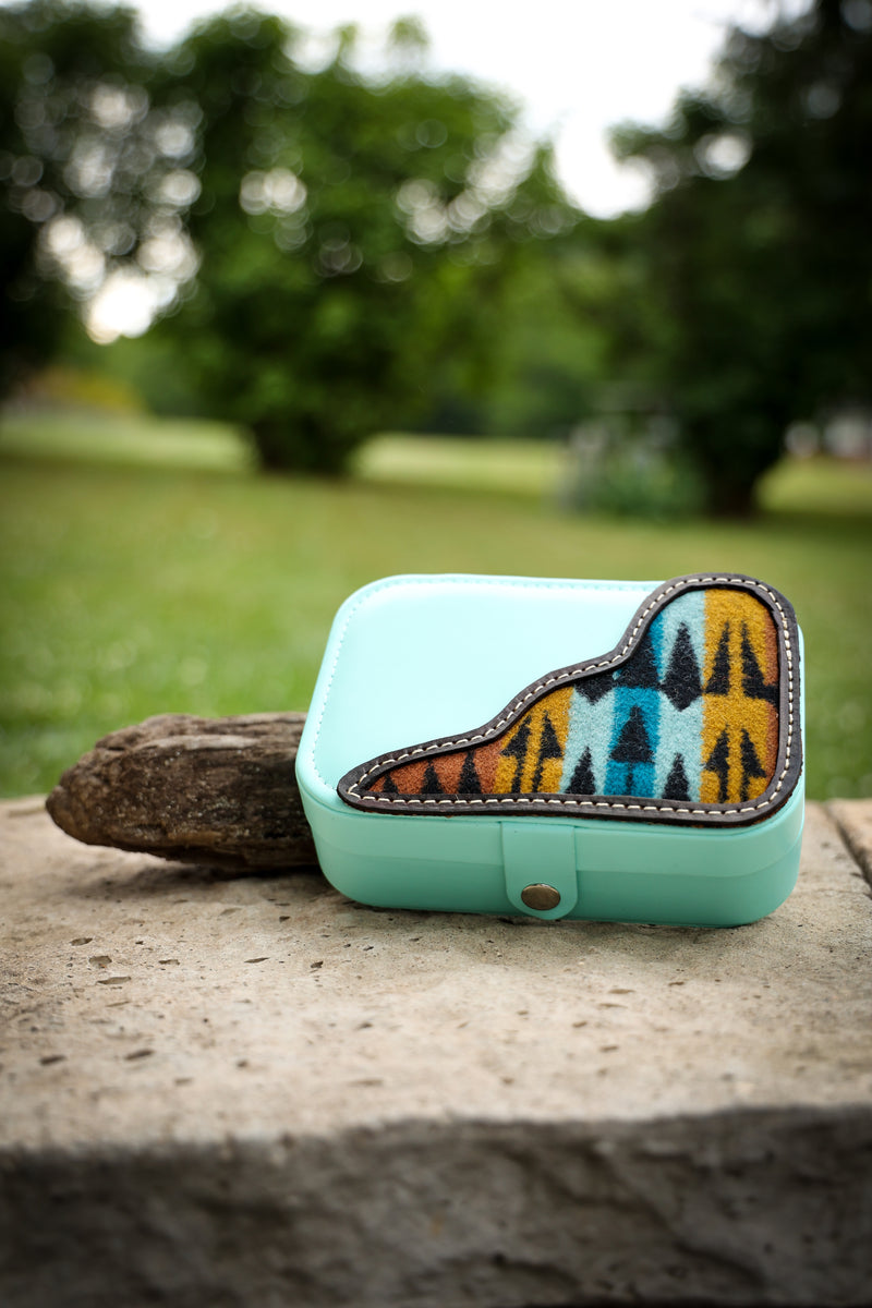 PENDLETON TURQUOISE JEWELRY BOX – SEGRID KNIGHT LEATHER STUDIO