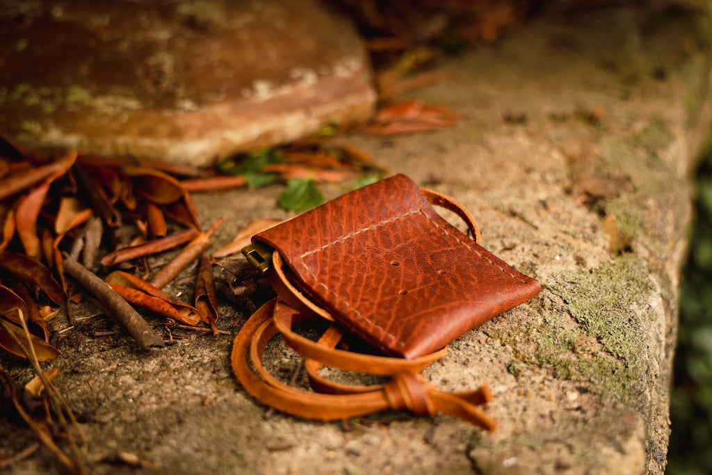 AMERICAN BISON LEATHER TURKEY MOUTH CALL POUCH SEGRID KNIGHT