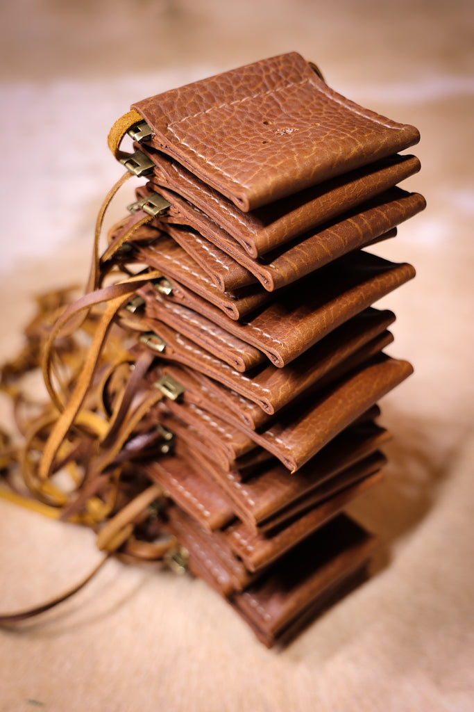 AMERICAN BISON LEATHER TURKEY MOUTH CALL POUCH SEGRID KNIGHT