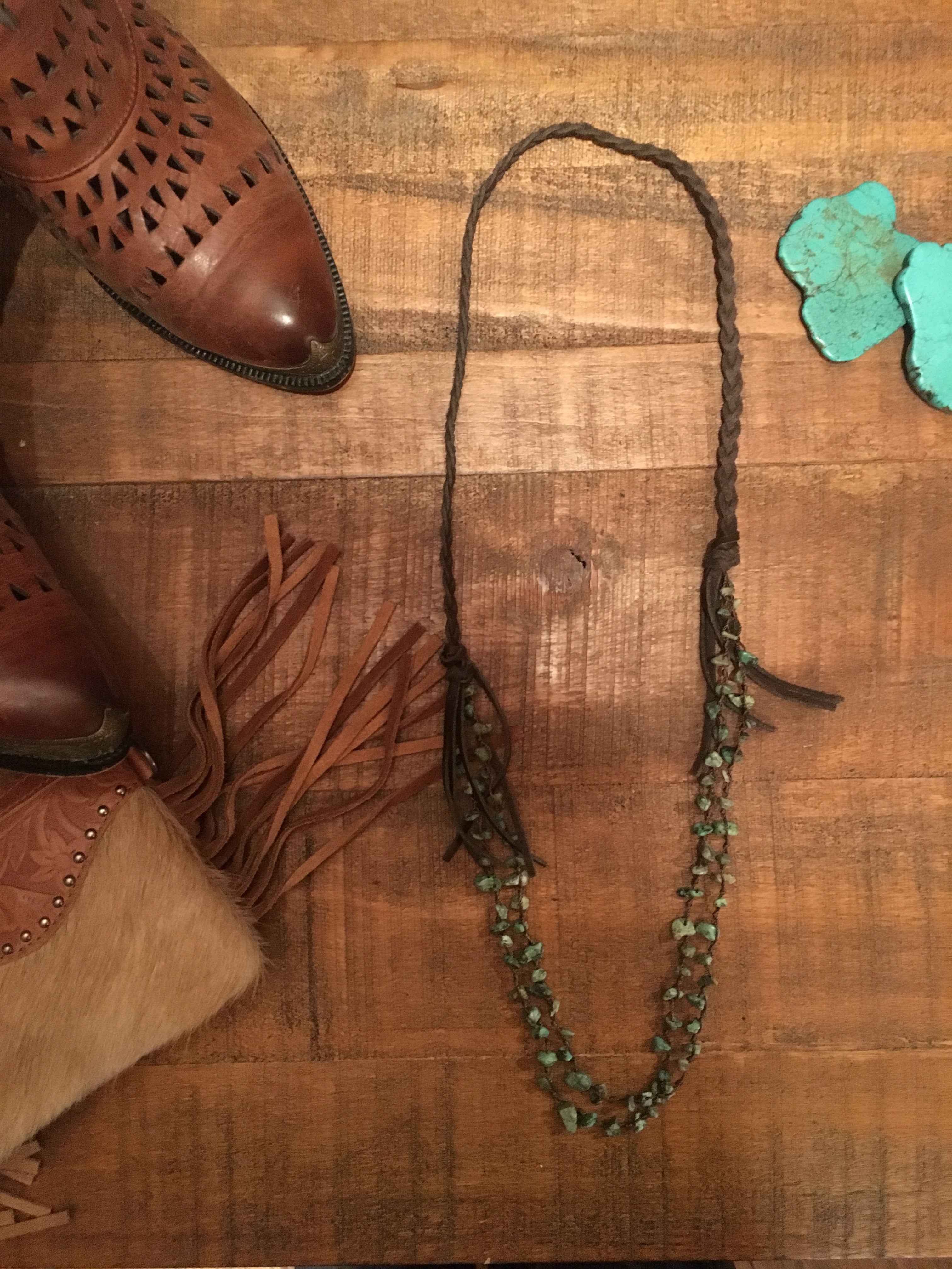 ROCKPORT LEATHER NECKLACE